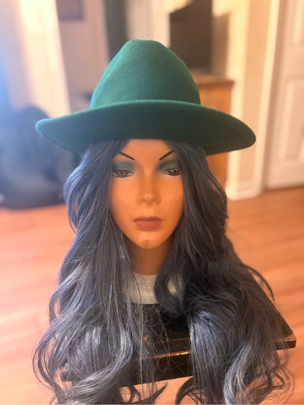 Universal Thread Emerald Green Wide-Brim Fedora Hat